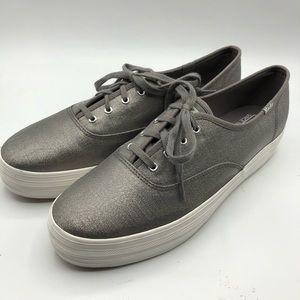 Keds triple decker pewter metallic